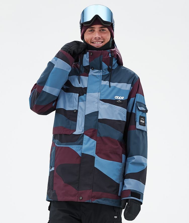 Dope Adept Snowboard Jacket Men Metal Blue Camo