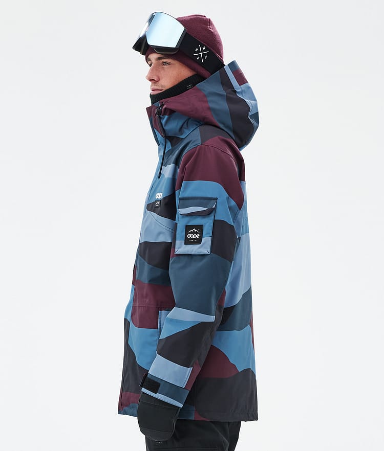 Dope Adept Snowboard Jacket Men Metal Blue Camo
