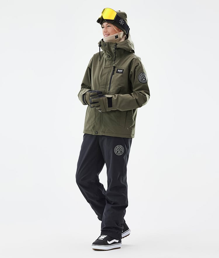 Dope Blizzard W Full Zip Snowboard Jacket Women Faded Green Renewed