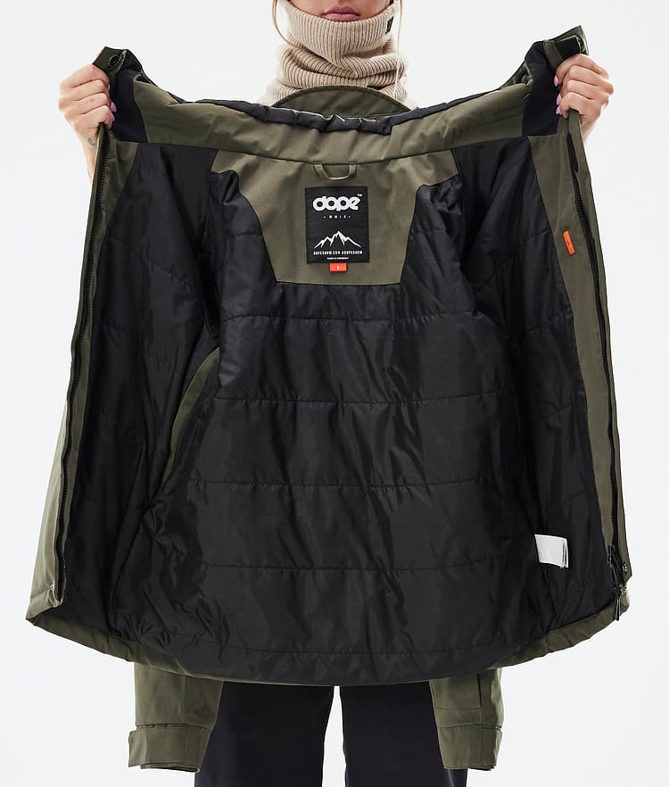 Dope Blizzard W Full Zip Snowboard Jacket Women Faded Green Renewed