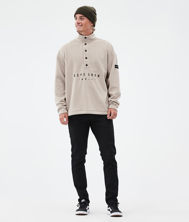 Dope Comfy Fleece Sweater Men Sand/Black Renewed