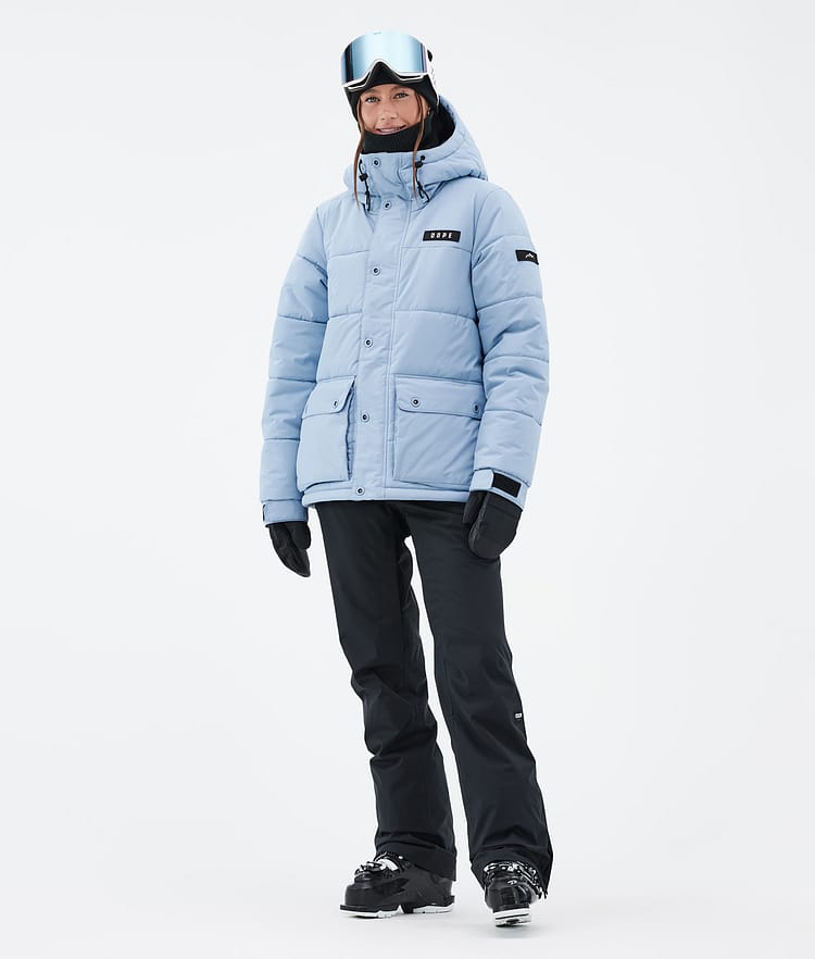 Dope Puffer W Full Zip Ski Jacket Women Light Blue