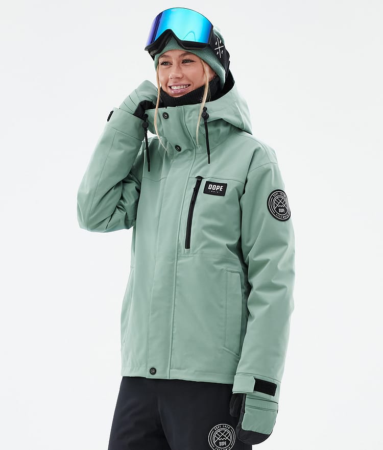 Dope Blizzard W Full Zip Ski Jacket Women Moss Green