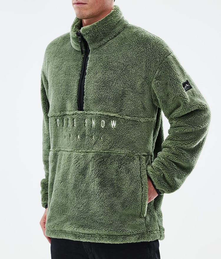 Dope Pile Fleece Sweater Men Moss Green