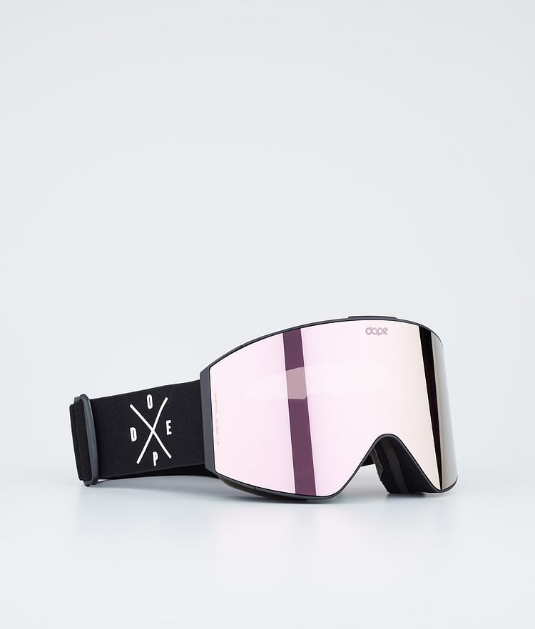 Dope Sight Ski Goggles Black/Pink Mirror