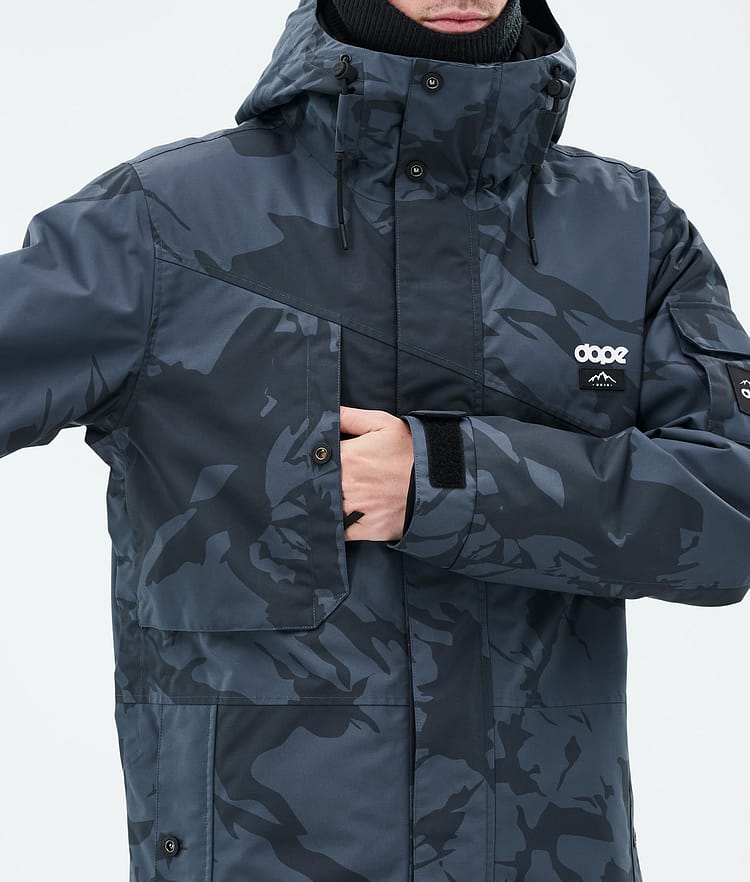 Dope Adept Snowboard Jacket Men Metal Blue Camo