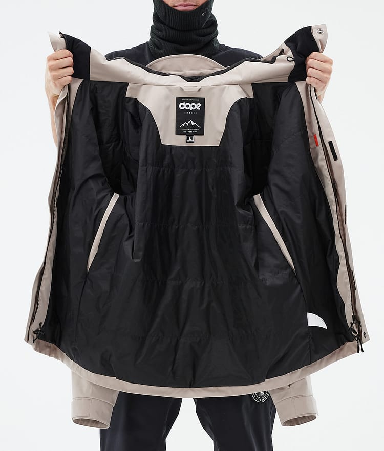 Dope Blizzard Full Zip Snowboard Jacket Men Olive Green Renewed