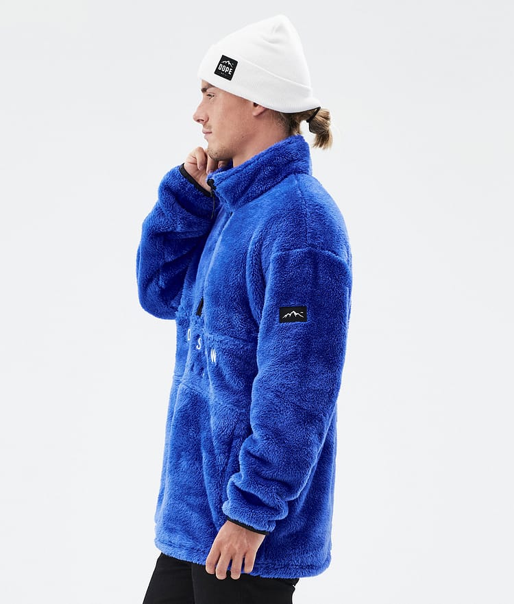Dope Pile Fleece Sweater Men Cobalt Blue Renewed