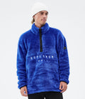 Dope Pile Fleece Sweater Men Cobalt Blue Renewed