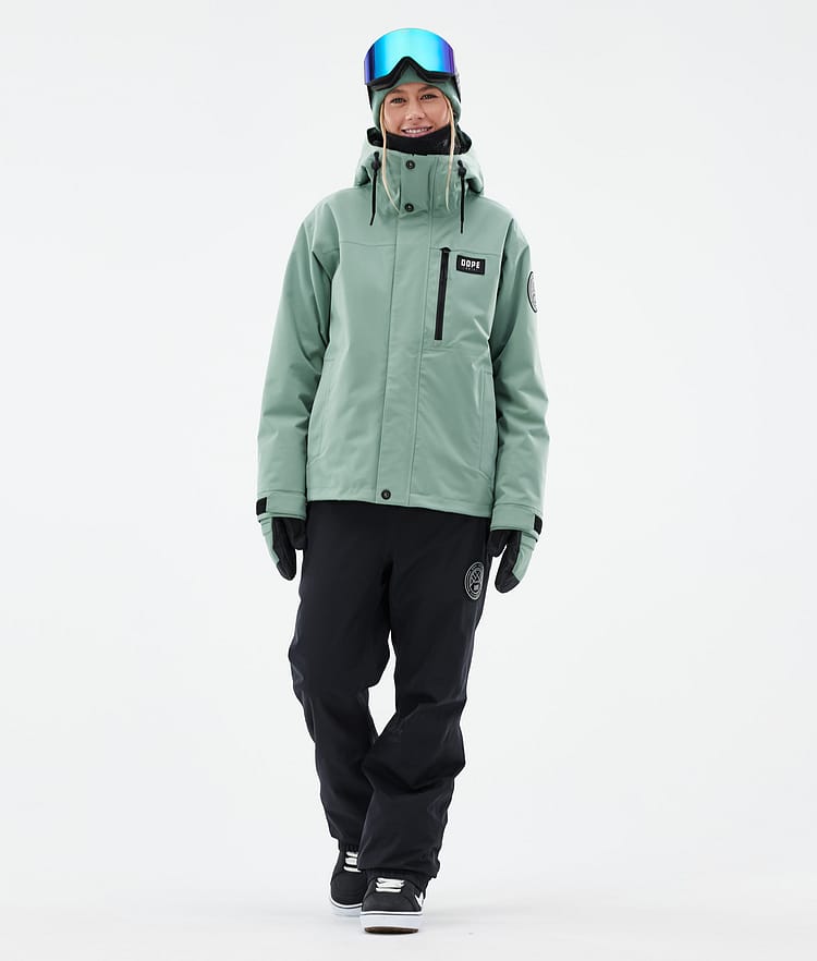 Dope Blizzard W Full Zip Snowboard Jacket Women Faded Green