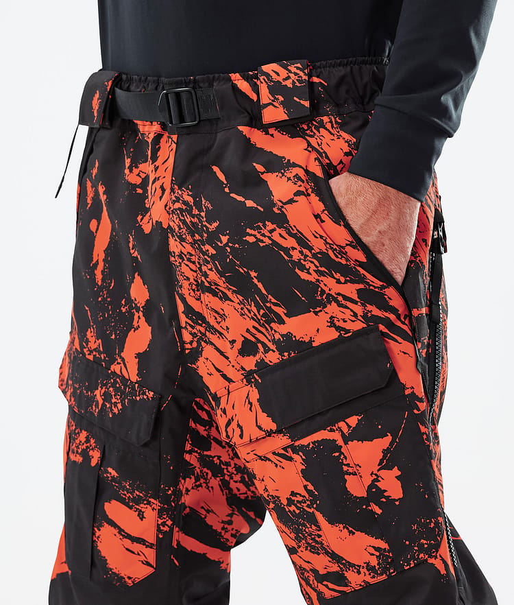 Dope Antek 22 Snowboard Pants Men Paint Orange