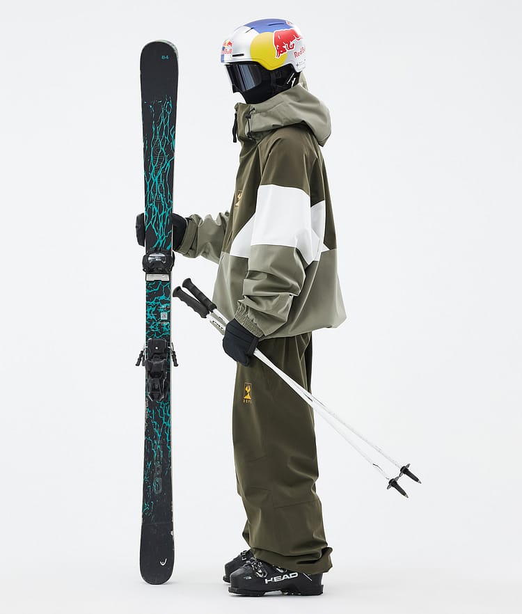 Dope JT Big Ski Pants Men Greenish/Olive Green Renewed