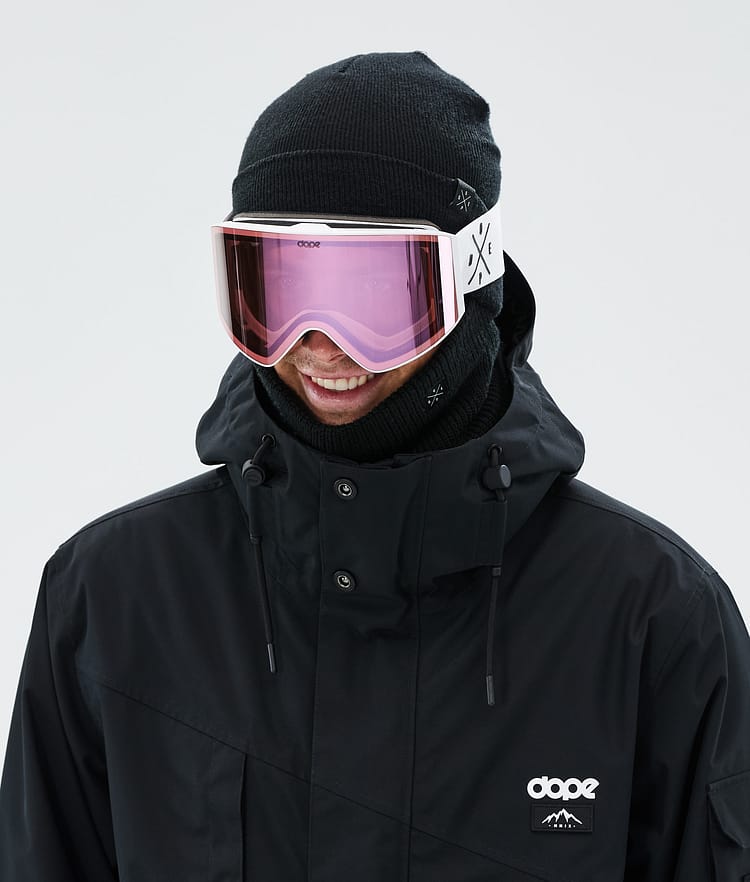 Dope Sight Ski Goggles Black/Pink Mirror