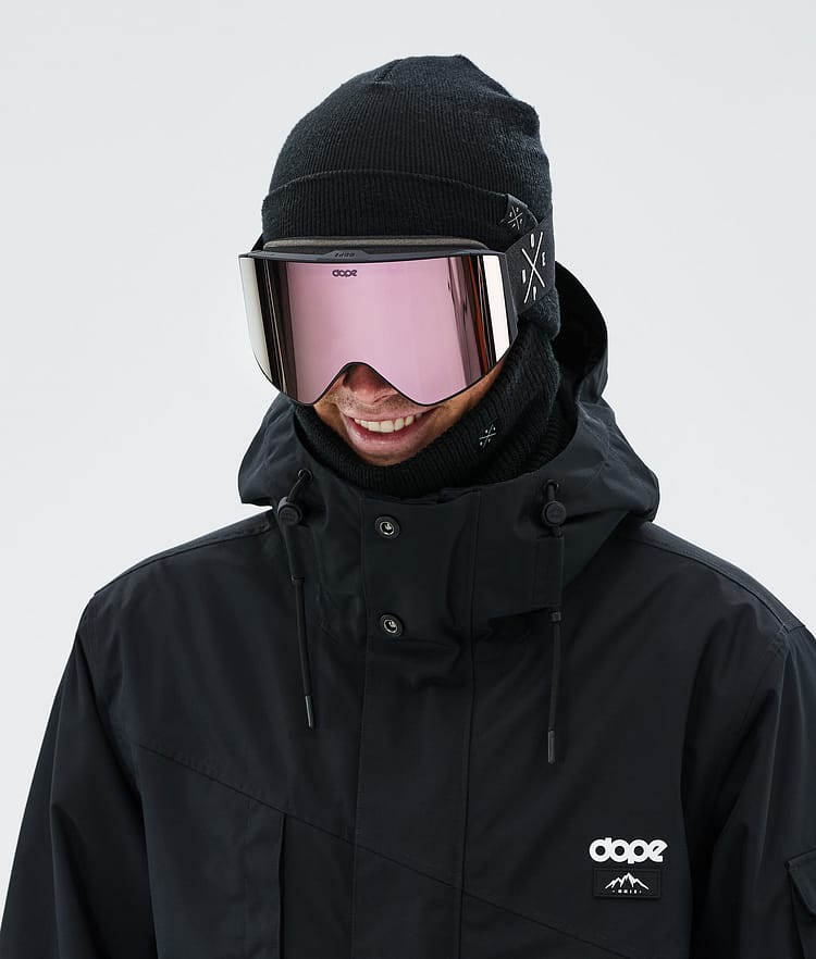 Dope Sight Ski Goggles Black/Pink Mirror