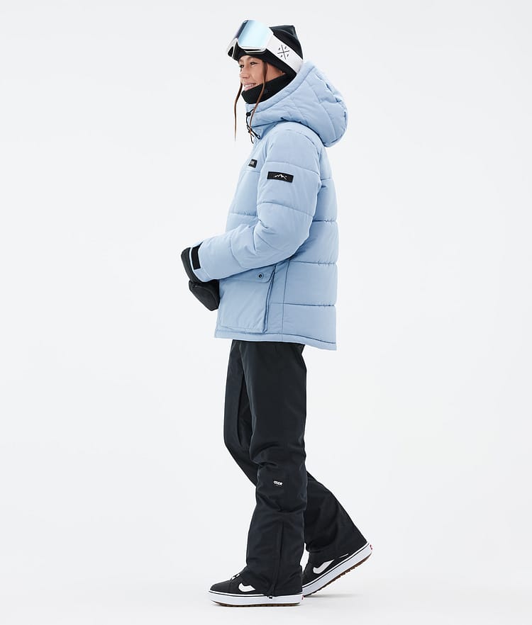 Dope Puffer W Full Zip Snowboard Jacket Women Light Blue