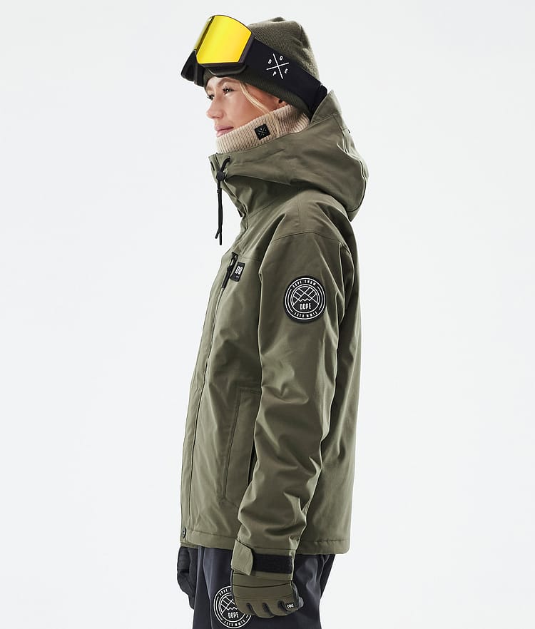 Dope Blizzard W Full Zip Snowboard Jacket Women Faded Green Renewed