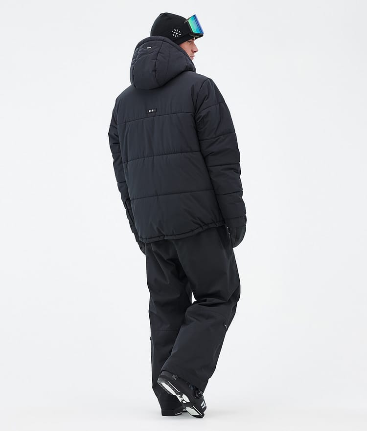 Dope Puffer Full Zip Ski Jacket Men Black