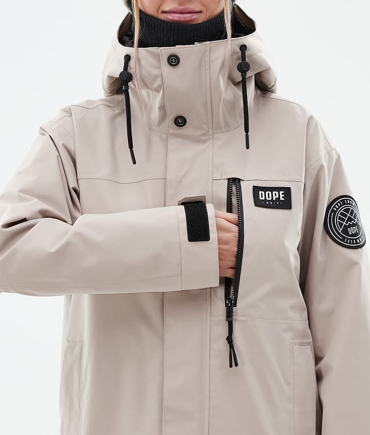 Dope Blizzard W Full Zip Snowboard Jacket Women Faded Green Renewed