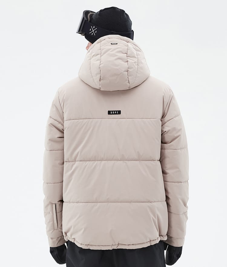 Dope Puffer Full Zip Snowboard Jacket Men Grey Camo Renewed