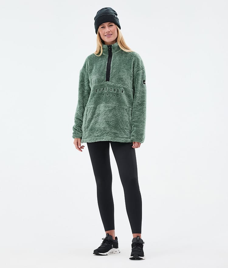Dope Pile W Fleece Sweater Women Faded Green