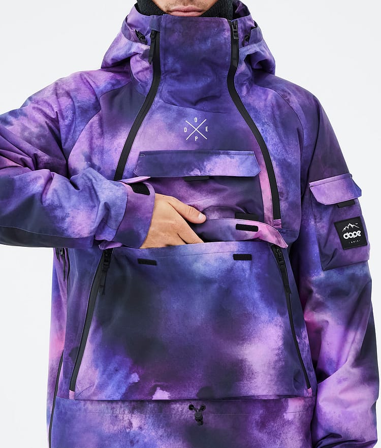 Dope Akin Snowboard Jacket Men Metal Blue Renewed