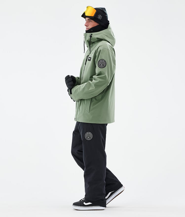 Dope Blizzard Full Zip Snowboard Jacket Men Olive Green Renewed