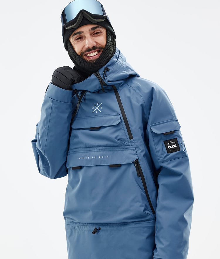 Dope Akin Snowboard Jacket Men Metal Blue