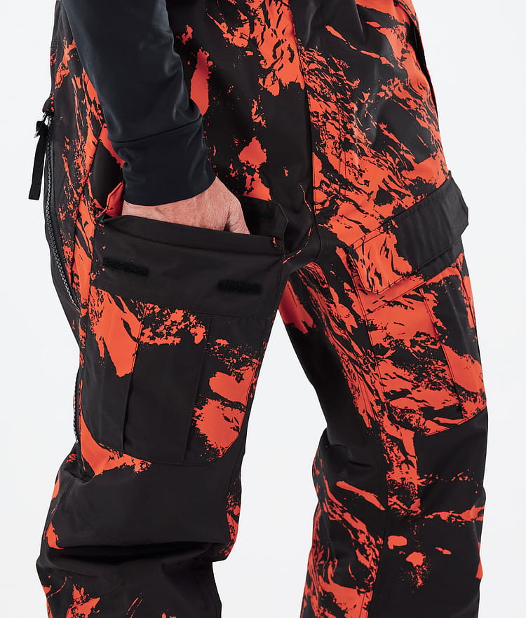 Dope Antek 22 Snowboard Pants Men Paint Orange