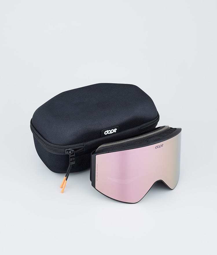 Dope Sight Ski Goggles Black/Pink Mirror