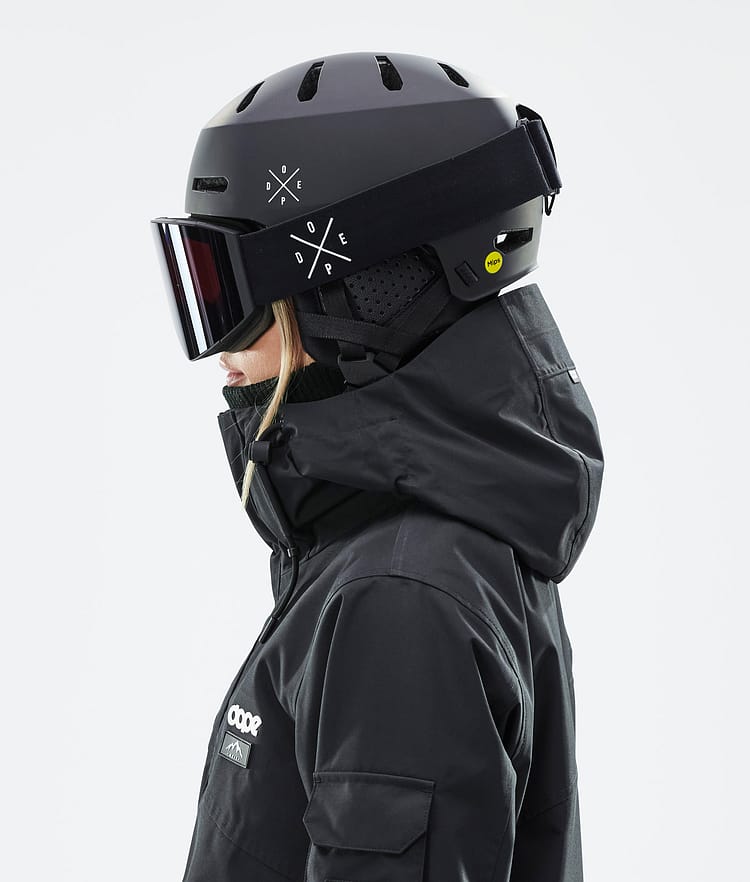 Dope Macon 2.0 MIPS Ski Helmet X-Up Matte Black w/ Black