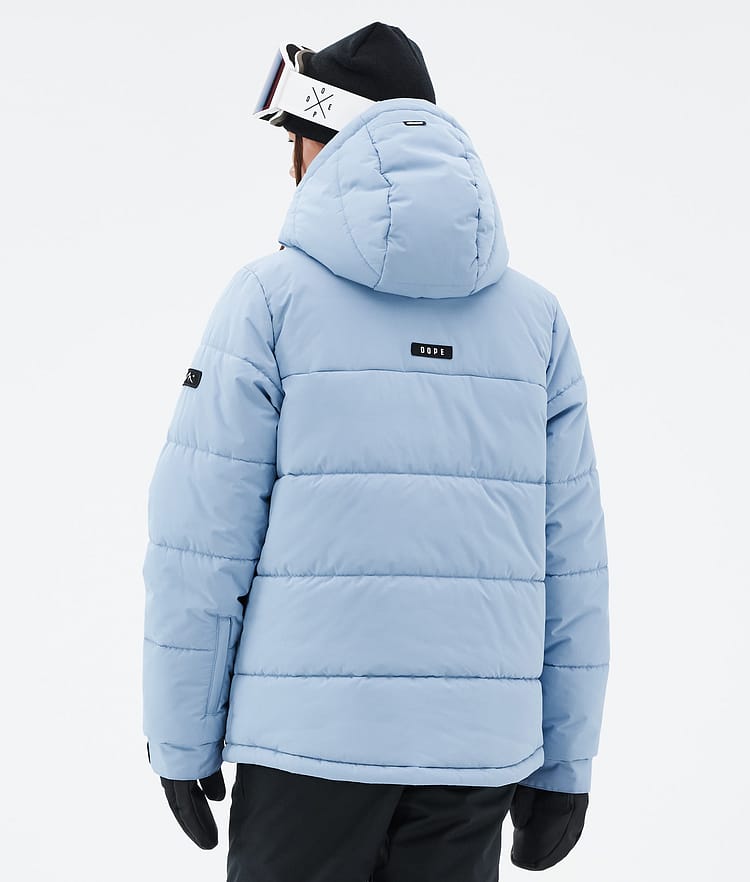 Dope Puffer W Full Zip Snowboard Jacket Women Light Blue Renewed