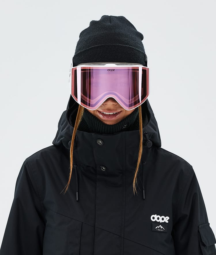 Dope Sight Ski Goggles Black/Pink Mirror
