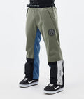 Dope Blizzard Track Snowboard Pants Men Greenish/Light Grey/Black/Blue Steel Renewed