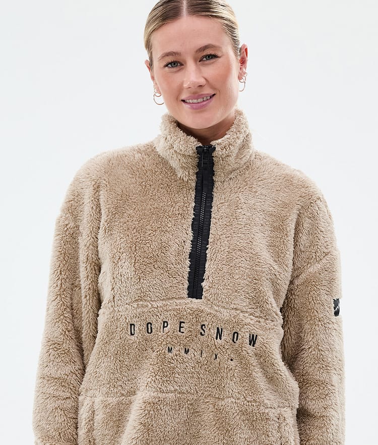 Dope Pile W Fleece Sweater Women Faded Green Renewed