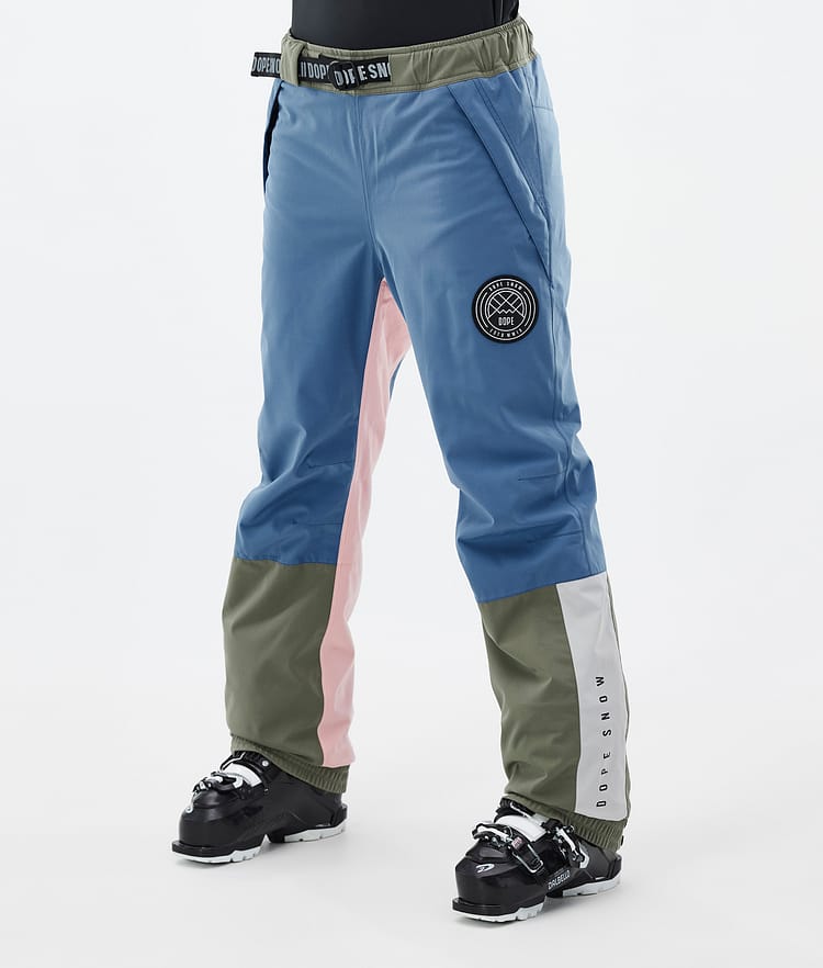 Dope Blizzard Track W Ski Pants Women Faded Peach/Blue Steel/Black/Metal Blue