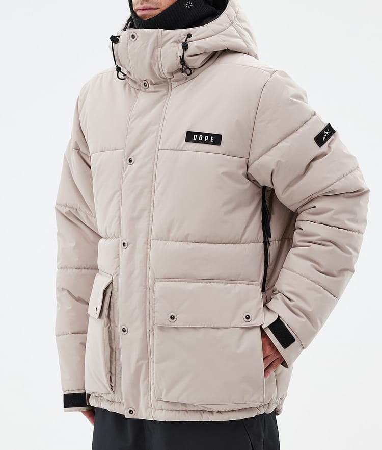 Dope Puffer Full Zip Snowboard Jacket Men Sand