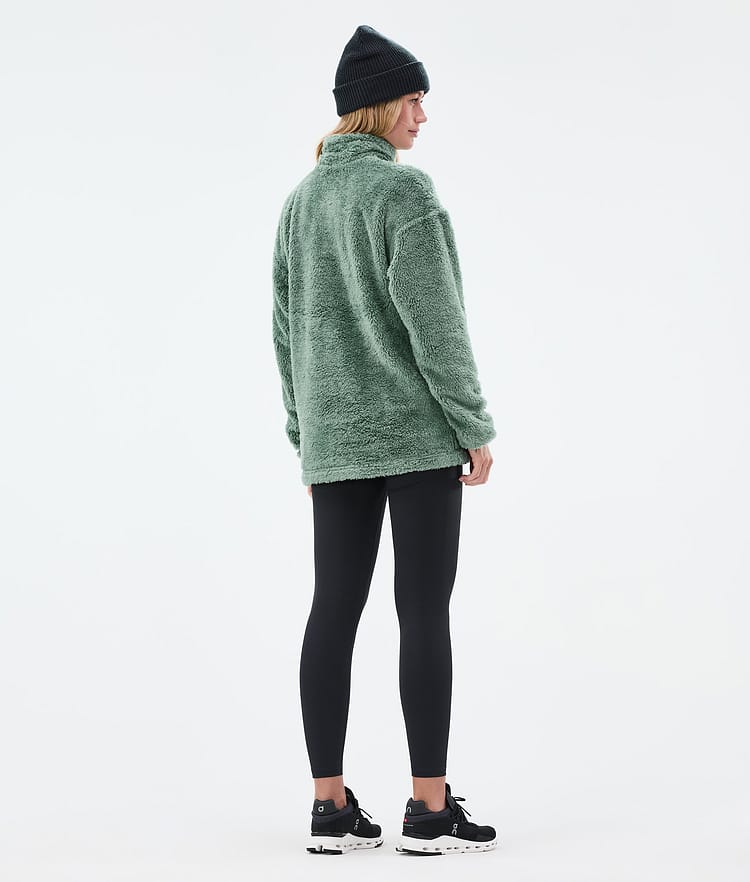 Dope Pile W Fleece Sweater Women Faded Green Renewed