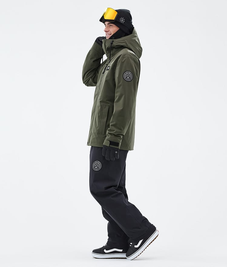 Dope Blizzard Full Zip Snowboard Jacket Men Olive Green