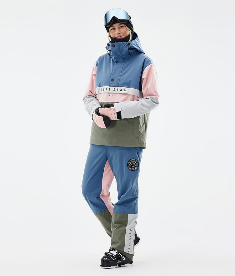 Dope Blizzard Track W Ski Pants Women Faded Peach/Blue Steel/Black/Metal Blue