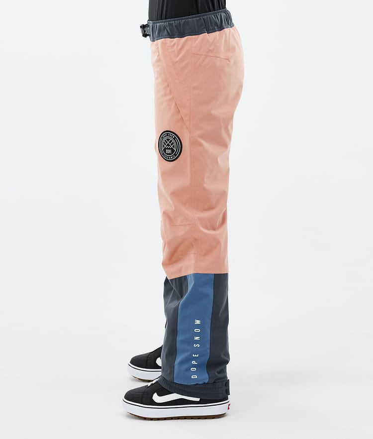 Dope Blizzard Track W Snowboard Pants Women Faded Peach/Blue Steel/Black/Metal Blue Renewed