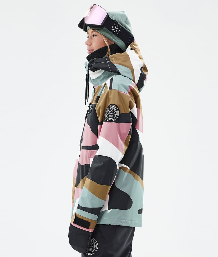 Dope Blizzard W Full Zip Snowboard Jacket Women Faded Green Renewed