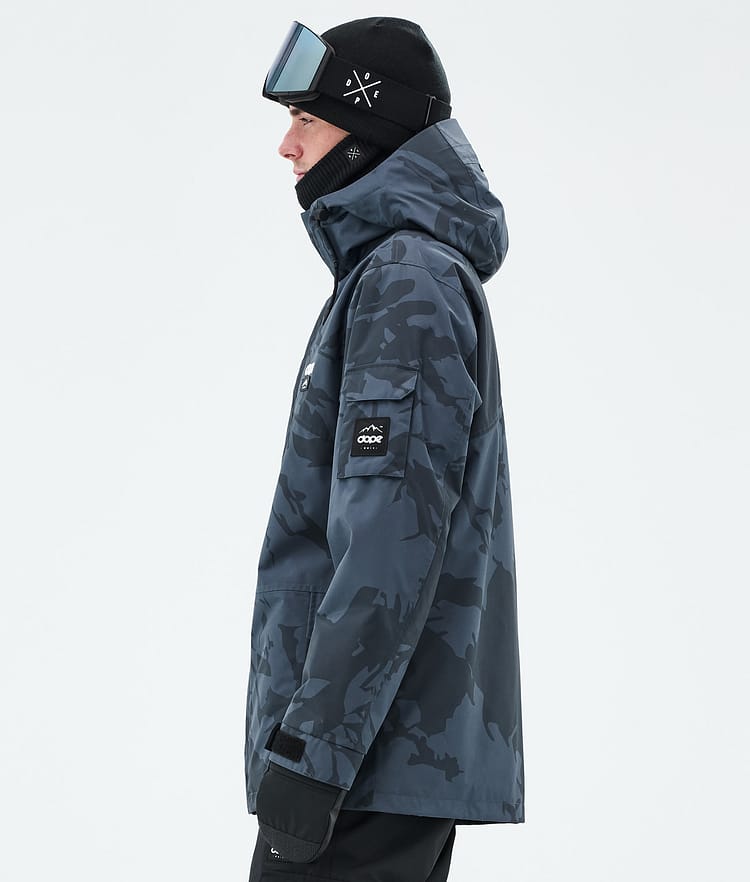 Dope Adept Snowboard Jacket Men Metal Blue Camo