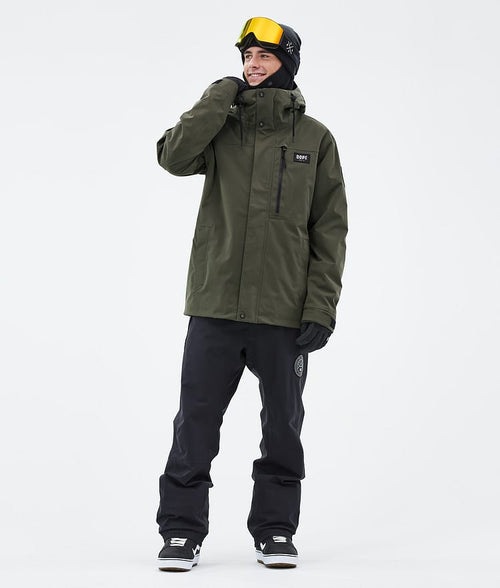 Dope Blizzard Full Zip Snowboard Jacket Men Olive Green