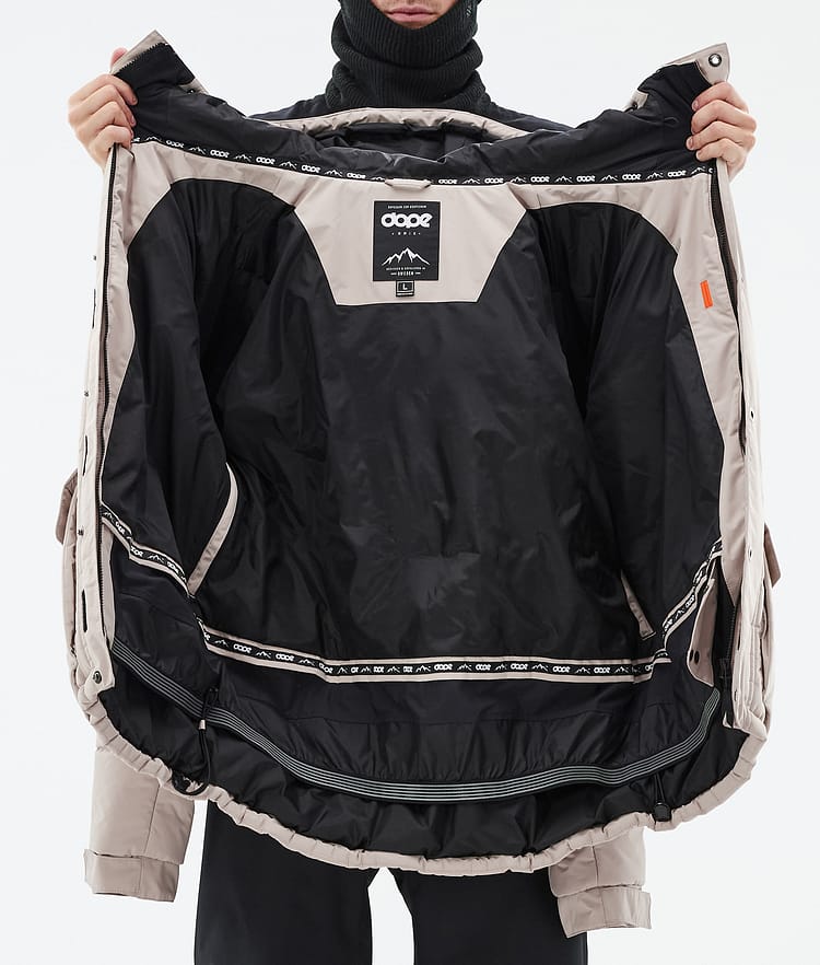 Dope Puffer Full Zip Snowboard Jacket Men Sand