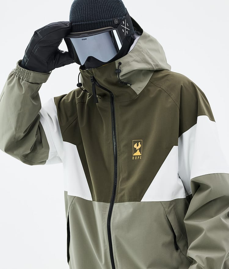 Dope JT Spartan Snowboard Jacket Men Olive Green/Whitish/Greenish