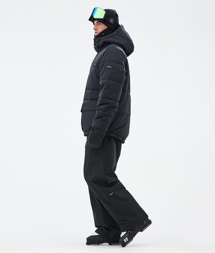 Dope Puffer Full Zip Ski Jacket Men Black