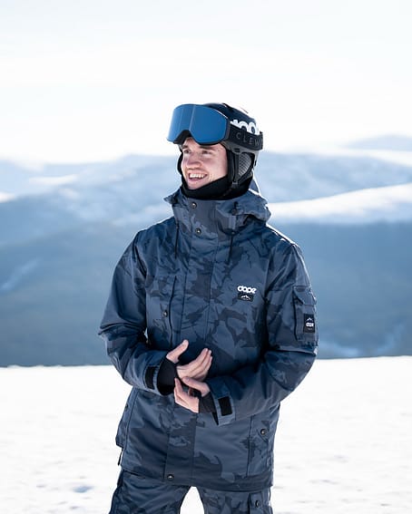 Dope Adept Snowboard Jacket Men Metal Blue Camo