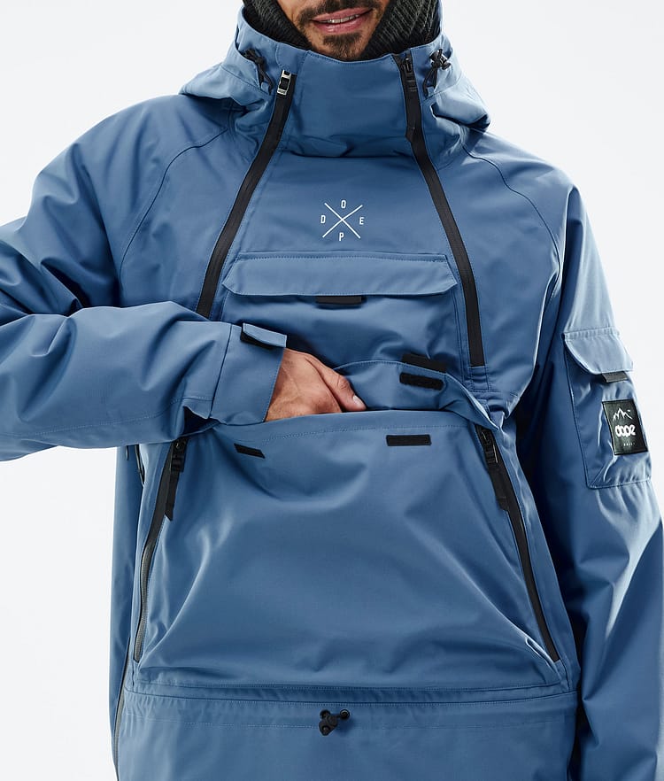 Dope Akin Snowboard Jacket Men Metal Blue