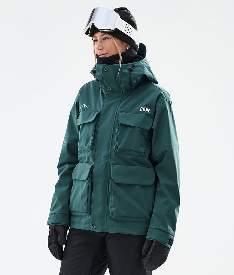 Dope Zenith W Snowboard Jacket Women Bottle Green Renewed