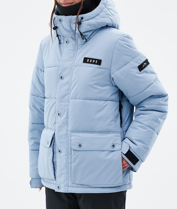 Dope Puffer W Full Zip Snowboard Jacket Women Light Blue